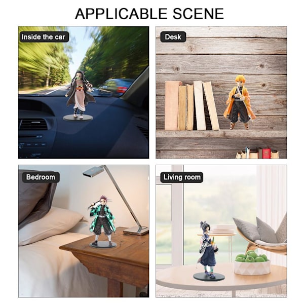 6-pack Anime PVC-statydocka figurinsmycken Anime-samling modellleksak för sovrum sängbord vardagsrum