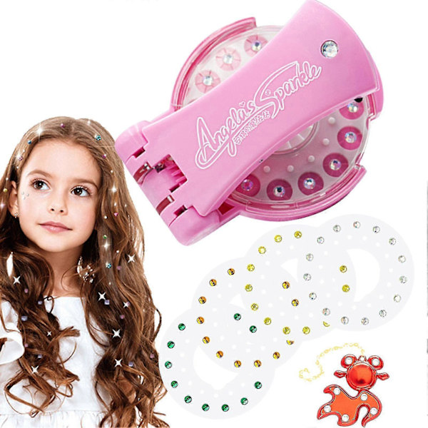 Automatisk Hårflätningsmaskin Med Diamantdekoration - Stylingverktyg Tillbehör Orange