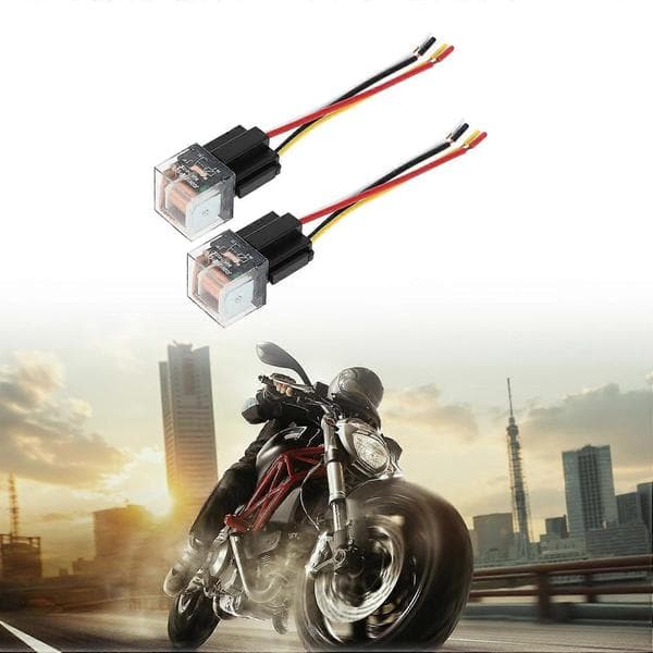 4 Pin 12V 80A 2 Pcs Car Relay with Cable Sockets Waterproof Car Relay Clear Black