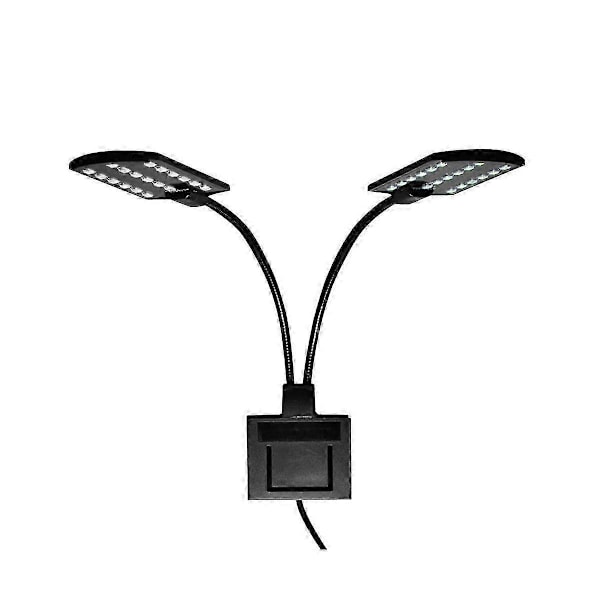X7 Dubbelhuvud Super Stark LED Växtlampa för Akvarium Vattentät Clip-On Fisktank L