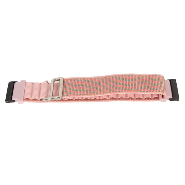 Elastisk vevd nylon smartklokkereim erstatningstilbehør passer til Fitbit Versa 4 3 Sense 2 Rosa
