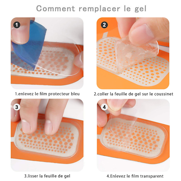 30 stk. EMS-gelputer - Hydrogel-gelputer - Treningserstatning - Gelark for abdominal muskelelektrostimulator
