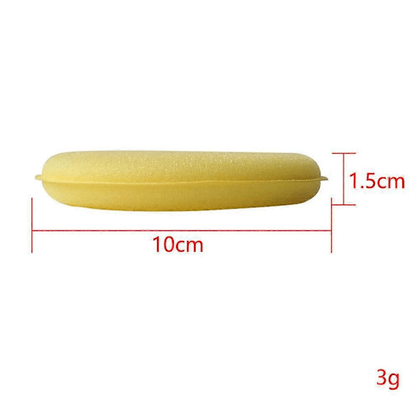 Pakke med 8 Skum Bil Applikator Pads - Gul - 10cm