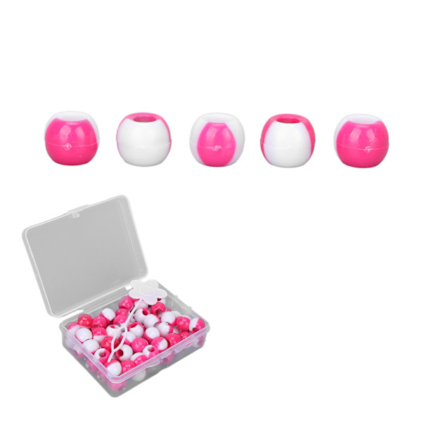 74 stk Hårperler Fleksible hårfletningsmanchetter med hårbærer og opbevaringsboks til hårfletninger og smykkerarmbånd MakingRose Red