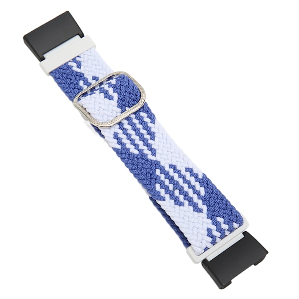 Elastiskt watch för Redmi Watch 2 Justerbar legeringskontakt Vävt nylon watch Blå och vit