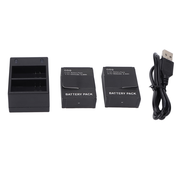 Kamera Batteri Oplader Hurtig Dobbelt Slot Batteri Oplader med 2 Batterier Kompatibel til Hero 2 3