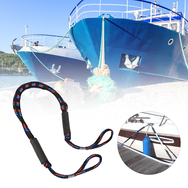 Frit justerbar kajak surfing bungee dock line praktisk yacht marine elastisk kano forbindelsestov tilbehør sort blå rød