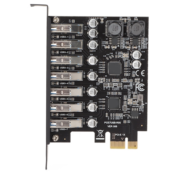 7-portars PCIE-expansionskort 7-portar USB 3.2 GEN1 5 Gbps Höghastighetsöverföring Stabil power USB 3.2 GEN1 frontexpansionskort