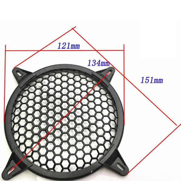 4 stk 4 tommer sort plastiknet til bilhøjttalergrilldæksler Circle Guard Protectors