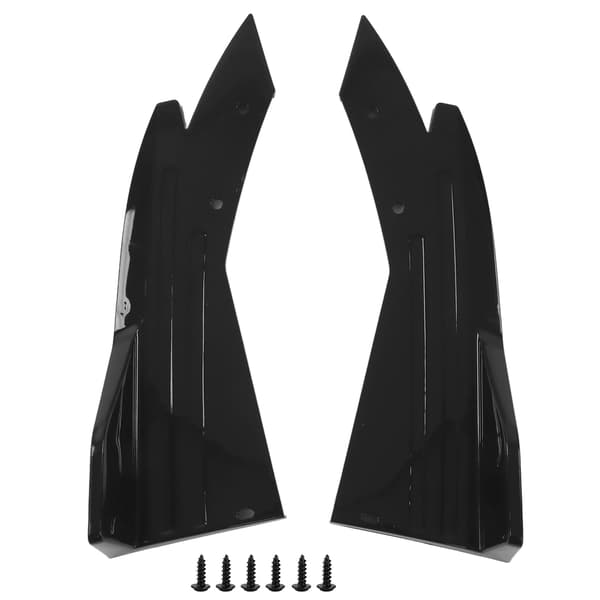2 stk. Bil Bagkofanger Canard Læbe Sideskørt Splitter Spoiler Blank Sort Universal