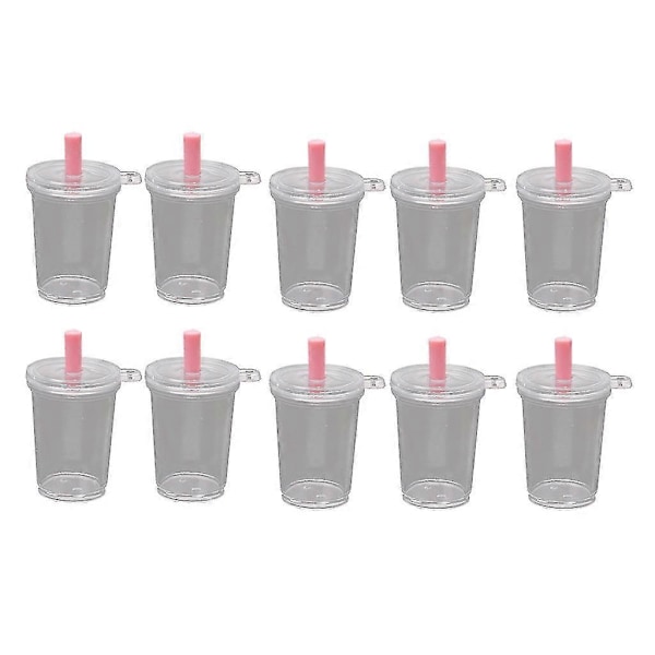 10 Stycken Mini Simulation Mjölk Te Kopp Miniatyr Realistisk Kaffekopp Dekor C
