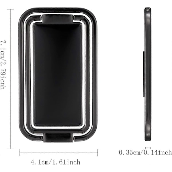 Universell Skrivbordsringhållare Magnetisk Vikbar Bil Smartphonehållare Fingerstöd 360 Rotation Självhäftande Vikbar Smartphonehållare Kompatibel med