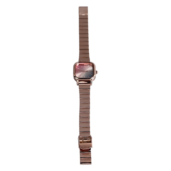 Kvinde Quartz Ur Farverig Skive Quartz Ur Rustfrit Stål Rem Vandtæt Studerende Alle Match Armbåndsur Rose Golden