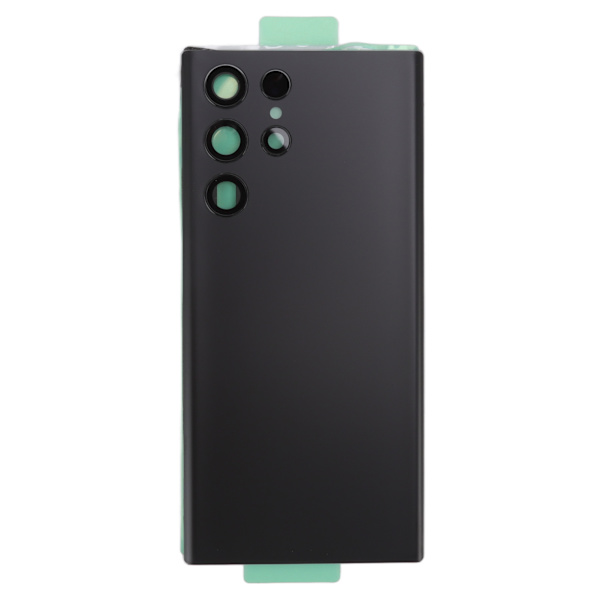 Bakre glassdeksel erstatningsbatteridørhus bakpanel for Samsung Galaxy S22 Ultra 5G S908U S908F svart