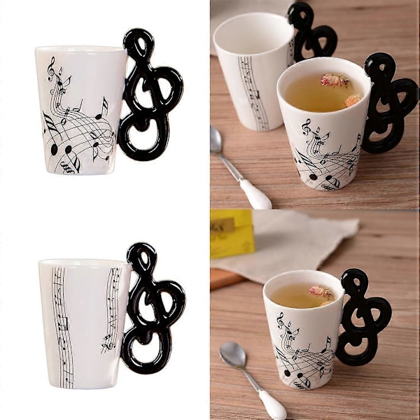 note håndtak keramisk kopp fritt spektrum krus musikkinstrument gave kopp