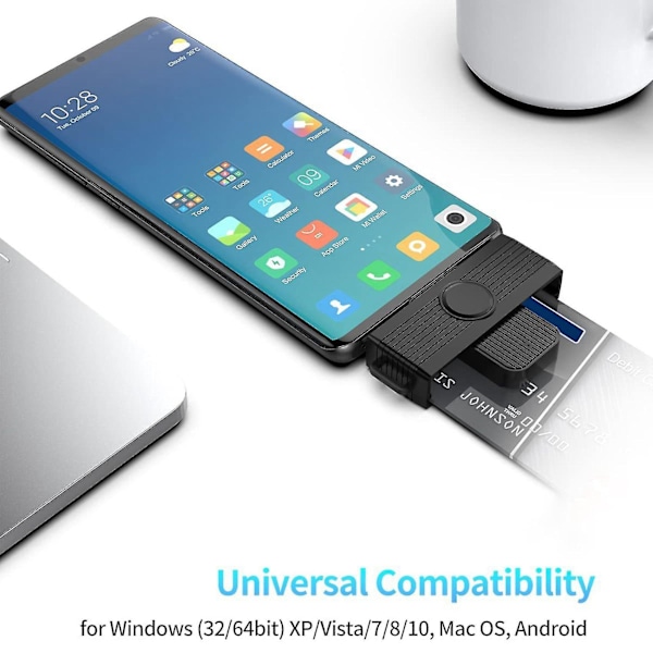 Usb Smart Card Reader Smart Card/sim/id/ Kort Smart Card Reader Adapter kompatibel med Android Telefoner Pc Compu-1