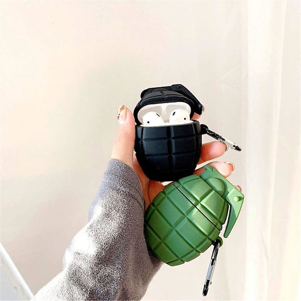 Söt Fodral för Airpod 1/2 Cool Rolig Mode Unik Design Kul för AirPods 1/2 Silikon Skydd 3D för Flickor Pojkar Barn Män Fodral för Air Pods