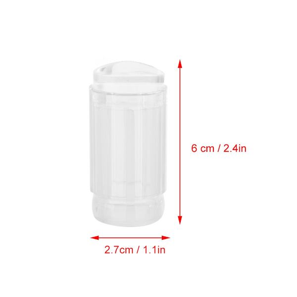 Transparent silikon nagellack tätningshuvud stämpel skrapa nagelkonstverktyg (transparent vit)