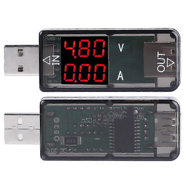 USB Tester Meter, Farve LCD Display Voltmeter Amperemeter Strømmåler Multimeter Oplader USB Tester Test Hastighed af Opladerkabler