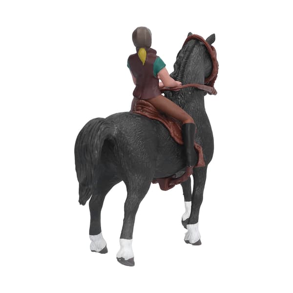 Hesterodeo-figur Barn Simulert Gård Hesterytter Modell Leketøy Bursdagsgave Pynt Grønn Rytter
