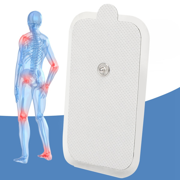 10 st 5x9cm/2x3,5in EMS/TENS fysioterapi knappplåster återanvändbara meridianer massage elektrodplattor