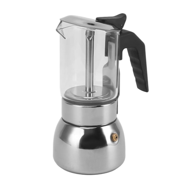 Glas Top Komfur Moka Pot Elektrisk Komfur Moka Pot med Rustfrit Stål Base Klassisk Kaffemaskine 4 Kopper