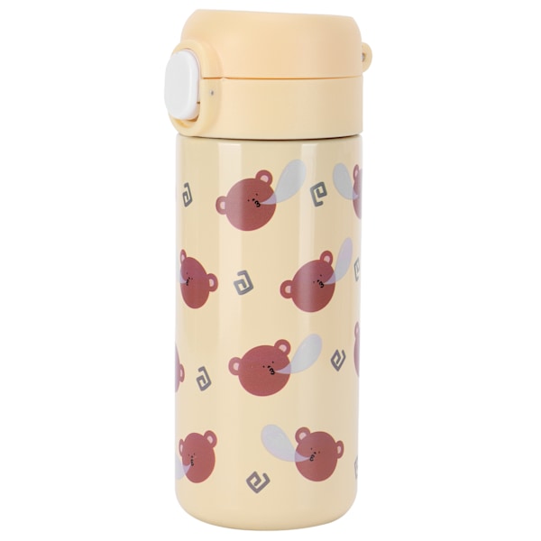 Cartoon Animal Vattenkopp 304 Rostfritt Stål Originalitet Studsa Knapp Mugg för KvinnaGul 350‑500ml