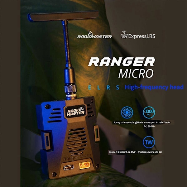 Micro-ELRS Højfrekvens Hovedmodtager 2.4GHz