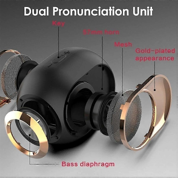 2025 Ny Gyllene Ägg Bluetooth-högtalare, SLKQQQIQ Portabel High-End Trådlös Högtalare, 108 DB Stereo Bluetooth-högtalare Mini Bluetooth-spelare, Super Stark