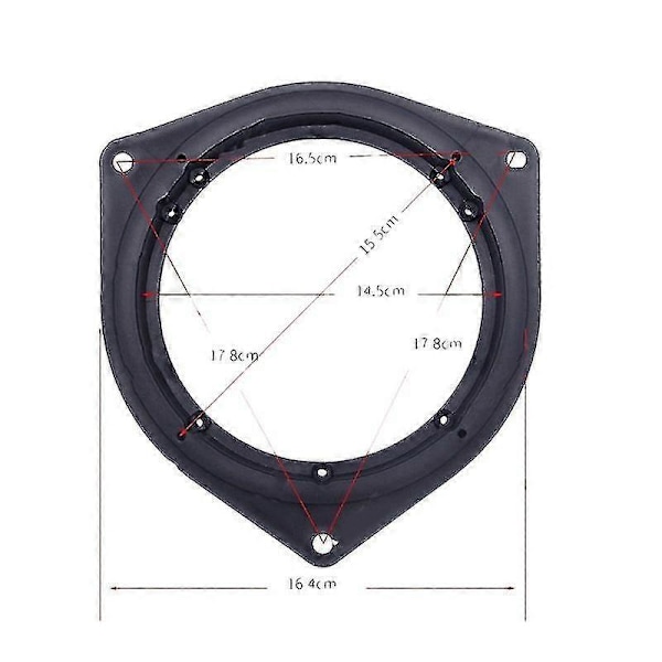 6.5-tommers Stereo Høyttaler Matte Adapter Ledning Feste Plugger Plater Brakett Avstandsstykker Ring For Zekai, Foran og Bakdør