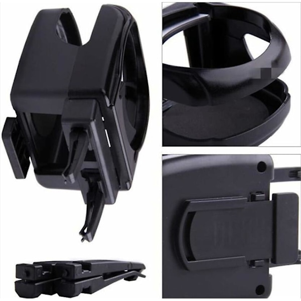 Universal Justerbar Bilkopholder - 2 Stk Sort