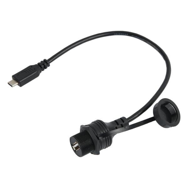 Vattentät Typ C till USB 2.0 Infälld Panel Instrumentbräda Monteringsförlängningskabel för Bil Lastbil Båt Motorcykel