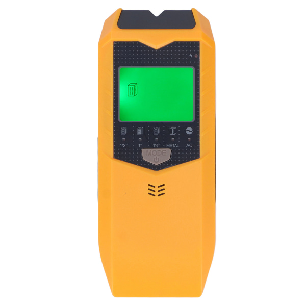 Stud Finder Veggskanner Sensor 5 Moduser Håndholdt Detektor LED-skjerm for Tre AC Wire Center Edge Gul