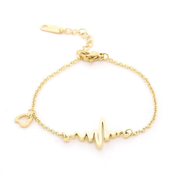 Armband i förgyllt silver med zirkonstenar - 2-pack