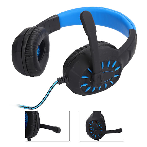 Kablet hovedtelefon PC computer spil stereo lysende headset med mikrofon 20Hz-20KHz