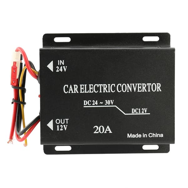 20A Høy Effekt Bil Strømforsyning Omformer Nedtrapping Inverter 24V Til 12V