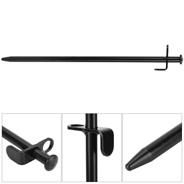 4 STK Stål Forlæng Udendørs Rejse Camping Strand Teltpløkker Pin Stakes Ground Nail (30cm)