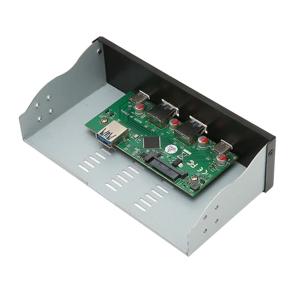 USB-frontpanelhub 10 Gbps 2 USB A 2 USB C USB 3.1 Gen 2 4 porter høy ytelse 5,25 tommer frontpanelhub for OS X PC