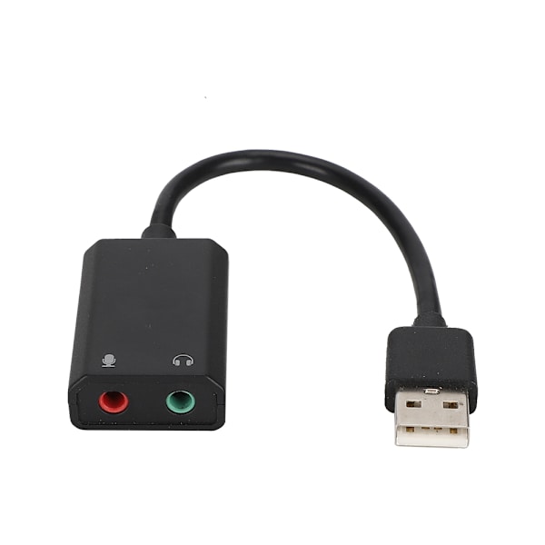 SKT2-BK USB2.0 Ulkoinen äänikortti, jossa on kuulokkeet ja mikrofoniliitäntä kannettavalle tietokoneelle
