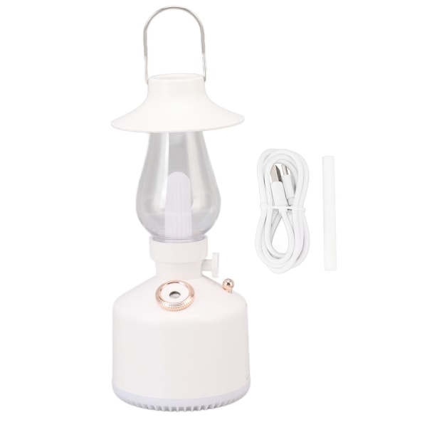 280ml Portable Humidifier Retro Kerosene Lamp Style Rechargeable Camping Ligh Humidifier White