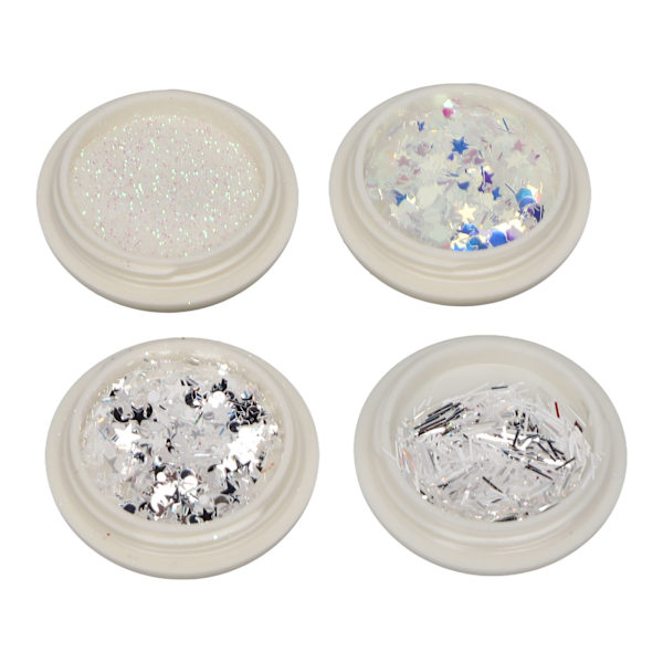 Spikkonst Paljetter Säkerhet Färgglada Olika Former Spikkonst Paljetter Glitter för DIY Spikkonst Dekoration