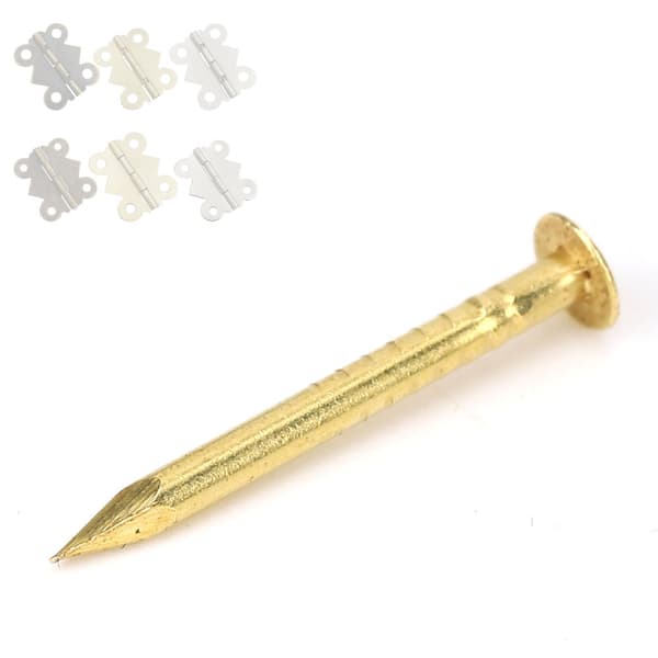 100 stk. runde hovedsøm messing møbelhængsel hardware tilbehør 10mm/15mm/18mm/22mm18mm længde