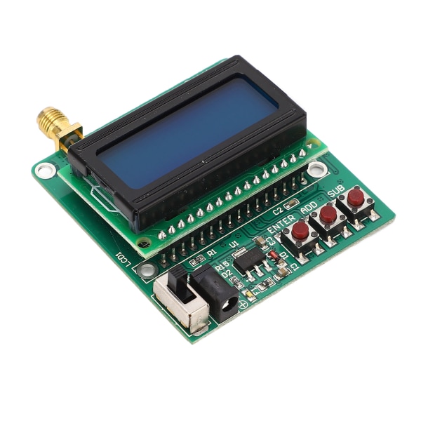 RF-effektmätarsats med digital display, inställbar effektdämpning, logaritmiska detektorförstärkare -75 till +16dBm 6 till 12 VDC