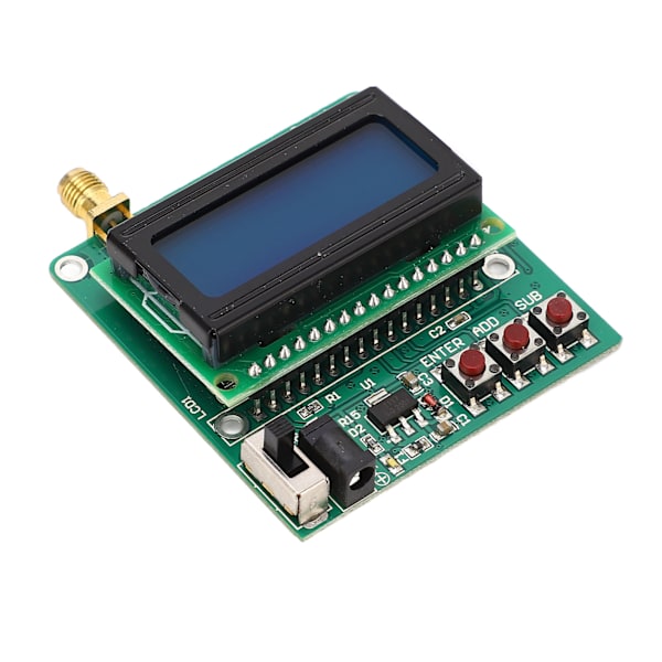 RF-effektmeter Digitalt display Indstillbar effektattæmpning Logaritmiske detektorforstærkere ‑75 til +16dBm 6 til 12 VDC