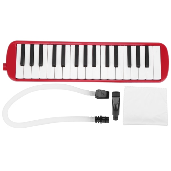 IRIN Melodica 32 Key Wind Musical Instrument Velegnet til Begynder Practice Bag (rød)