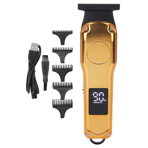 Elektrisk hårtrimmer 5 guidekamme Højhastigheds-Low Noise USB Genopladelig Haircut Grooming Clipper