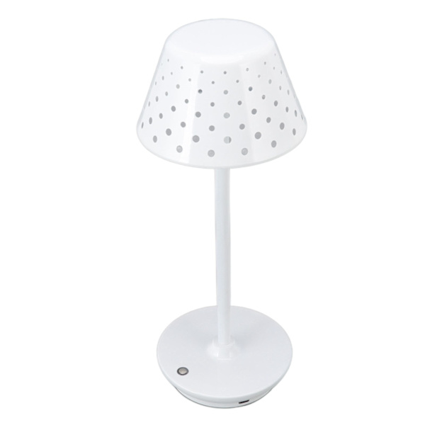LED-skrivbordslampa retro enkel sladdlös design steglös dimning touch bordslampa för sovrum barer restauranger vit