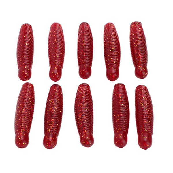10 stk. fiskebløde agn kunstig bi puppe kartoffel lokkemad lang kast tilføj salt lokkemad 6cm 8g vinrød