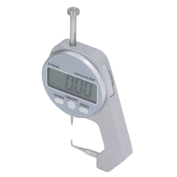 Tykkelsesmåler 0‑10MM Område LCD-skærm Digital Display Buet Spids Mini Tykkelsesmåler