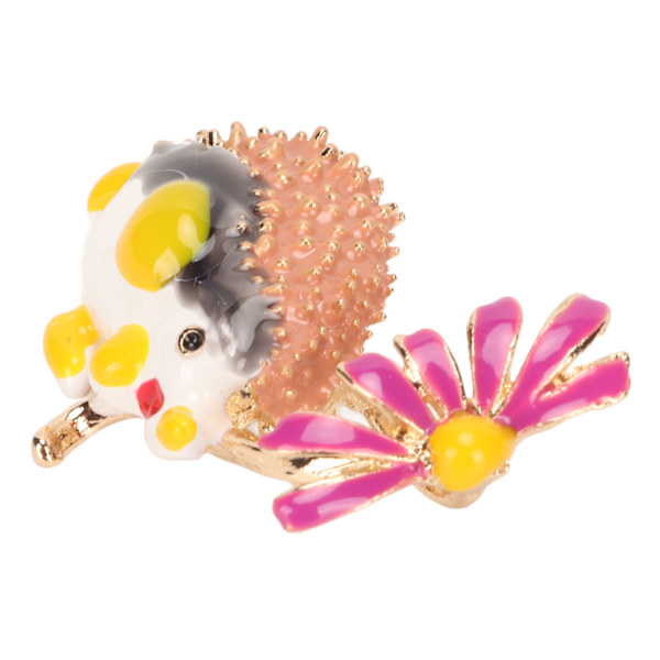 Daisy Hedgehog broschnål Söt moderiktig emalj Daisy djurbrosch för dejting Svart Lila